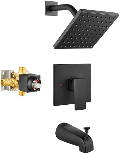 Matte Black Tub Bath Faucet Set