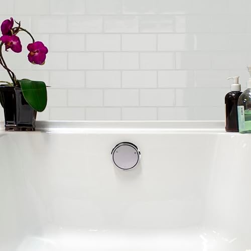 Westbrass Deep Soak Bathtub Overflow Cover - 2-Pack Satin Nickel