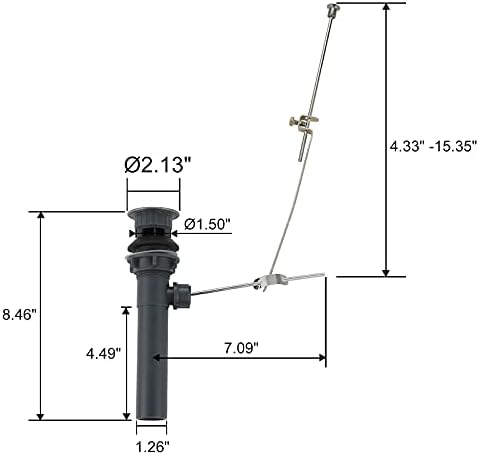 arcora brush nickel sink drain lift rod