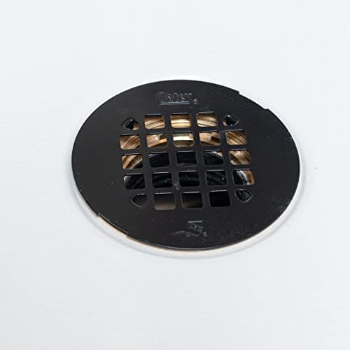 Oatey 4-14 in Round Strainer Matte Black