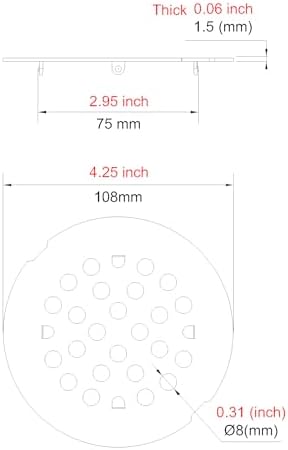 Knobs Co Holge Snap-in Shower Drain Cover