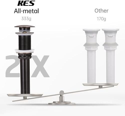 KES Pop Up Drain Stopper Oil Rubbed Bronze Bathroom Sink Drain No Overflow