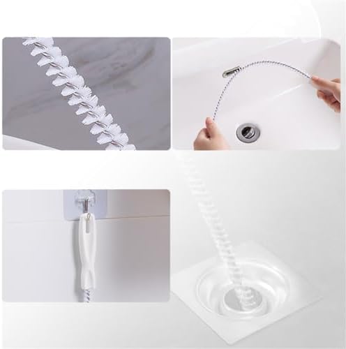 EYAKEG Sink Drain Overflow Cleaning Brush 178inch White