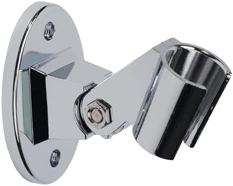 Chrome Finish Adjustable Wall-Mounted Shower Bracket for Bathroom Use