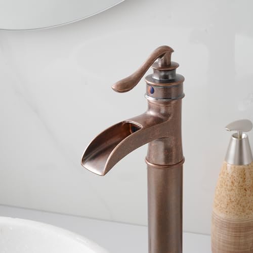 Beautiful Copper Faucet With Waterfall Flow for Your Bathroom