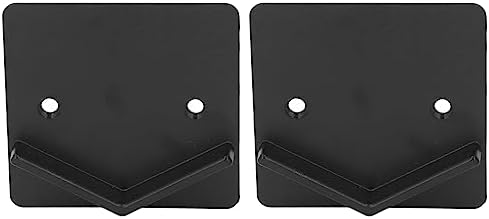 2-Piece Black Shower Curtain Rod Holder Impact-Resistant Wall-Mounted