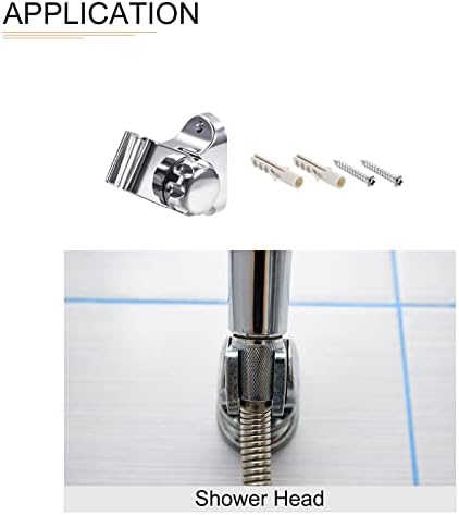 283 x 197 Silver Tone Shower Head Holder - Perfect for Bathroom Setup