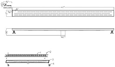 Dawn Amazon River Series Linear Shower Drain