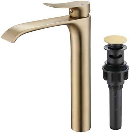 Brilliant Black Tall Vessel Sink Faucet - Waterfall Spout for Modern Bathroom Fixtures