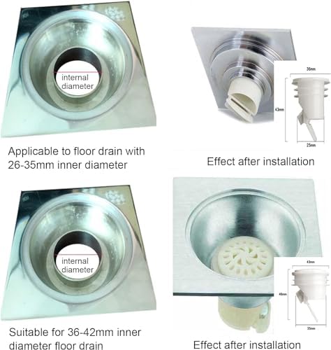 Sluswallow White Odor-Proof Shower Drain Stopper