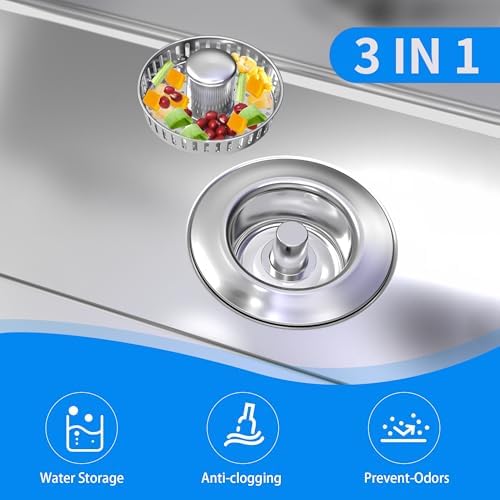 3-in-1 Kitchen Sink Strainer