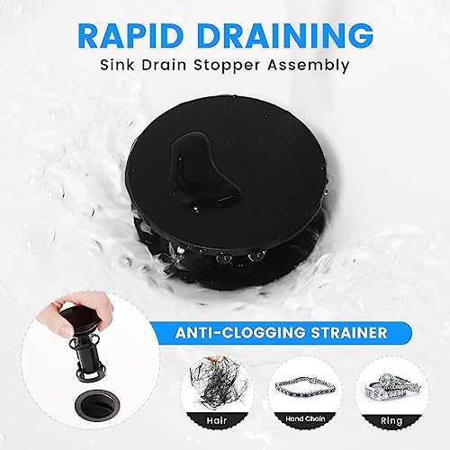 Bathroom Sink Drain with Overflow Anti-Clog