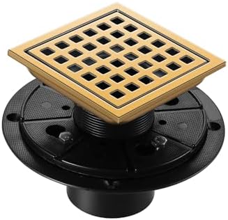 Bawojihui Square stainless steel 4-inch shower floor drain with flange