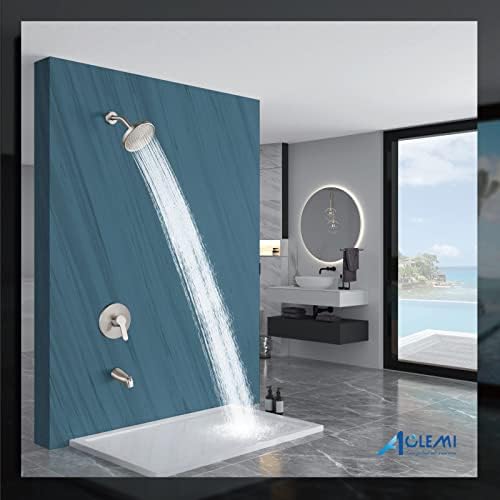 Aolemi 6-Inch Tub Shower Faucet with Wall Mount System