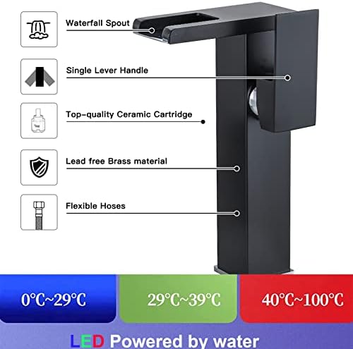 Schuitt Black 3-Color LED Faucet