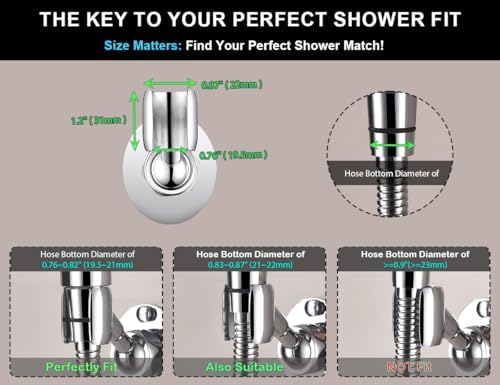 YUNZHIZHAO - All Metal Adjustable 360 Wall Mount Shower Head Bracket