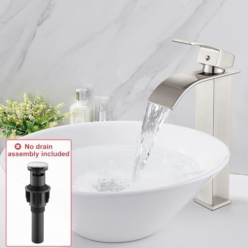 Midanya Modern Tall Faucet Single-Handle Vessel Sink Stainless Steel Design