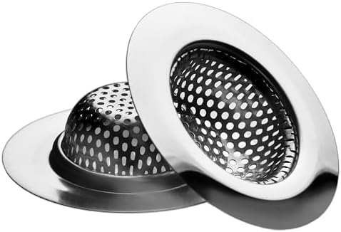 2-Pack Stainless Steel Bathtub Drain Strainer Covers
