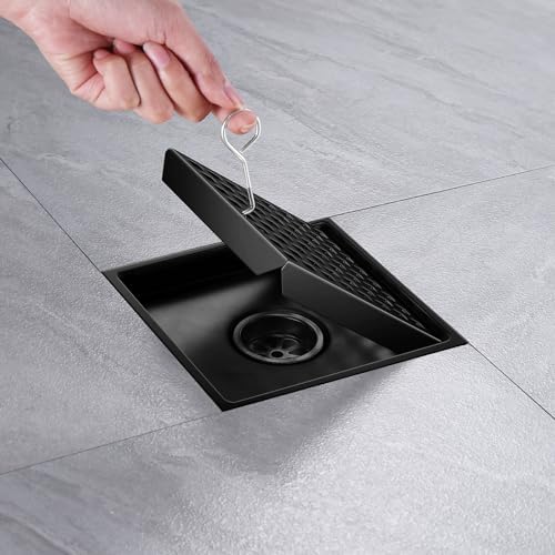 Matte Black 6 Shower Drain