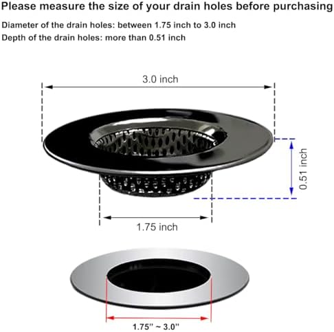 Seatery 175 Bathtub Drain Strainer Flow_hash Stainless Steel for 175-30Drains