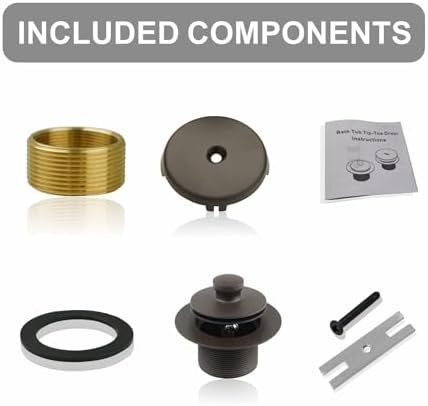 Sturdy Bronze bathtub drain kit with universal compatibility