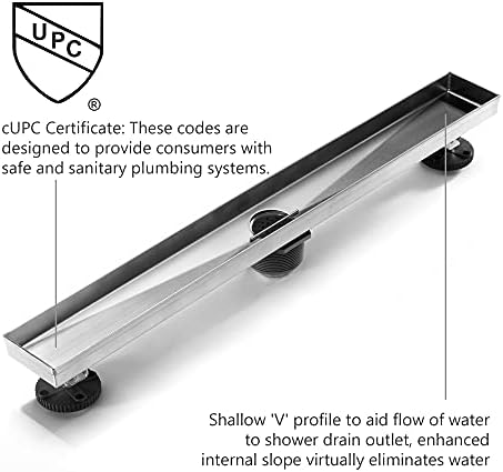 HEATGENE Premium Linear Shower Drain for Your Luxury Bathroom