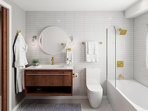Pfister Bruxie Tub Shower Trim Kit Brushed Gold 1-Handle