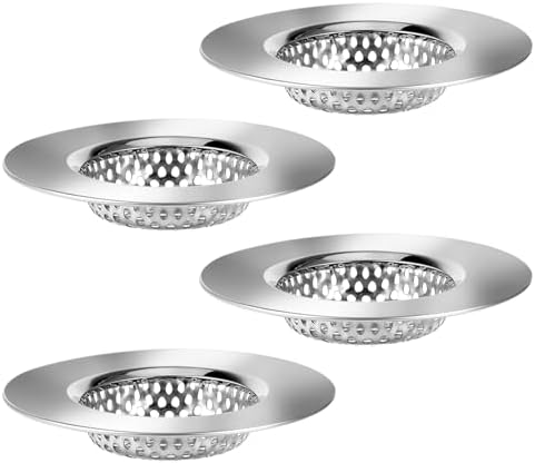 4-Piece Stainless Steel Shower Tub Drain Strainers