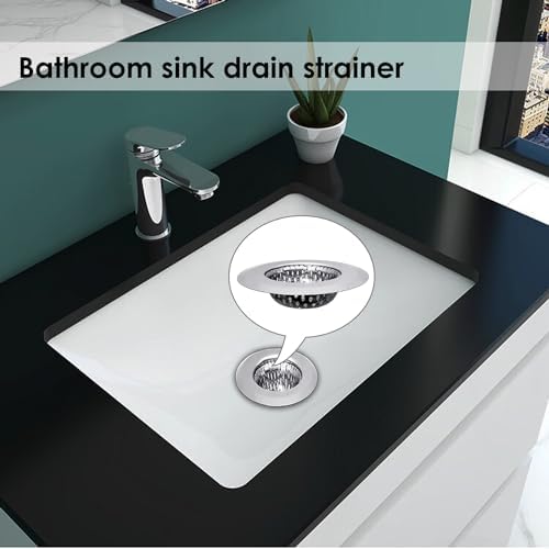 Durable 2-Pack Sink Strainers for Bathroom Shower Use