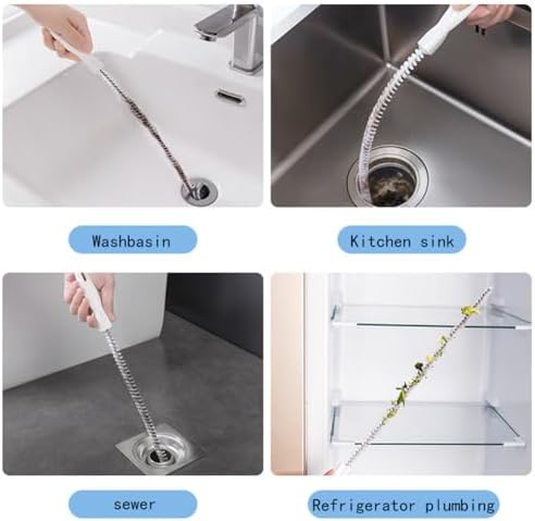 EYAKEG Sink Drain Overflow Cleaning Brush 178inch White