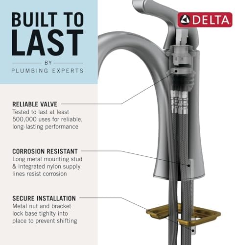 Delta Single Hole Faucet Brushed Nickel