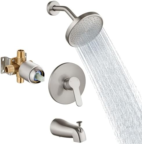 Aolemi 6-Inch Tub Shower Faucet with Wall Mount System