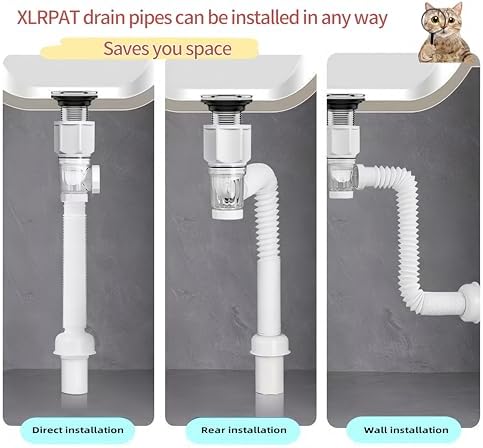 XLRPAT Premium Sink Drain Kit for Bathroom Durable Stain-Proof Features