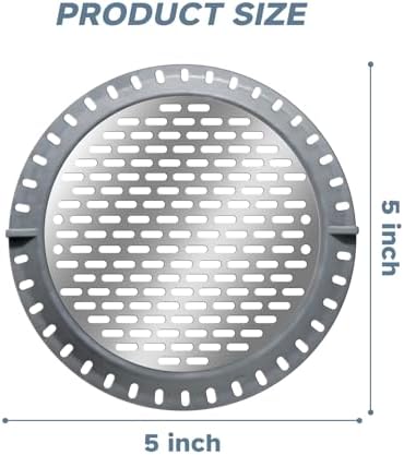 Tifanso 5 Shower Drain Hair Catcher - Stainless Steel with Silicone Rim