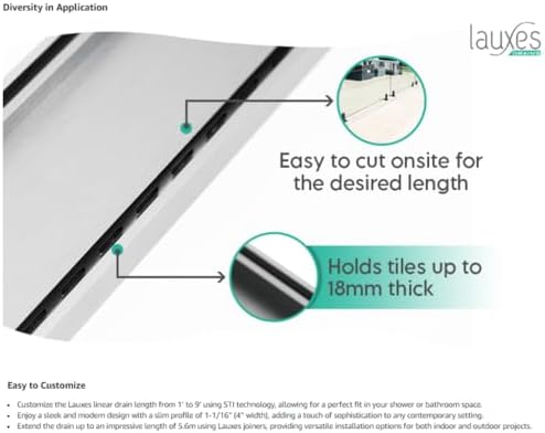 Solid-Built Shower Drain for Rust-Free Performance