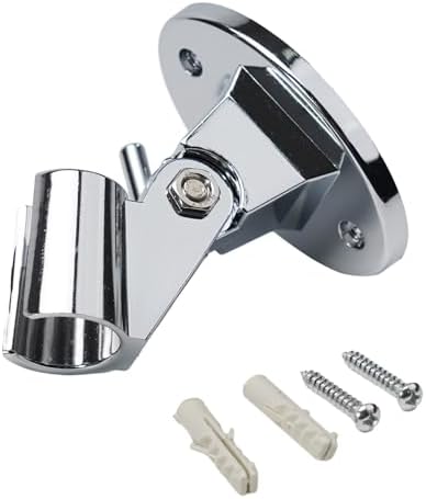 Chrome Finish Adjustable Wall-Mounted Shower Bracket for Bathroom Use