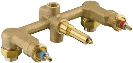 Widespread 12 Ceramic In-Wall Three-Handle Valve with Diverter