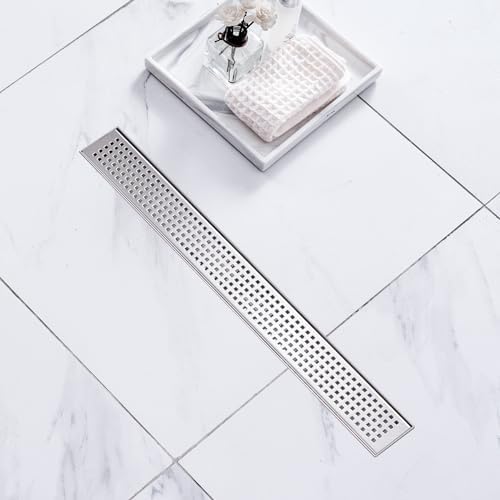 VEVOR 24-Inch Linear Shower Drain with Square Pattern Grate