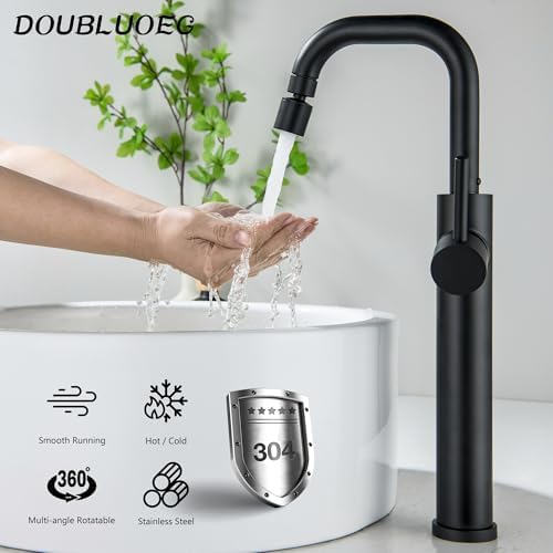 Stylish Black Vessel Sink Faucet