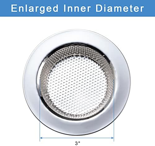 3-Piece Sink Strainer Set for Kitchen Sinks Stainless Steel