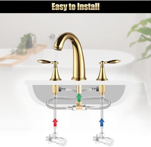 EasyVibe 3-Piece Bathroom Faucet Set with Overflow Drain