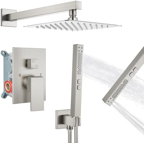 Wall-Mounted 2-in-1 Rain Shower Head Sprayer Set