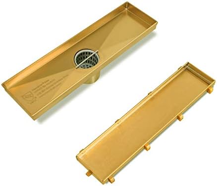 Neodrain 12-Inch Gold Linear Shower Drain