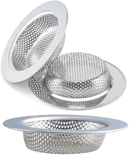 3-Piece Sink Strainer Set for Kitchen Sinks Stainless Steel