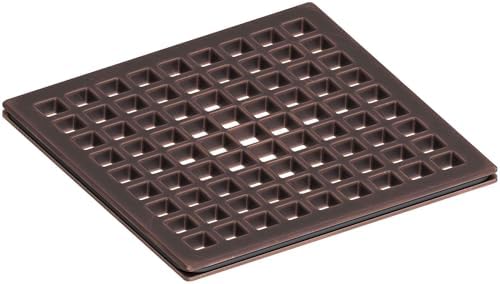 Chic Decorative Sign 4 Square Shower Drain Grid Venetian Bronze