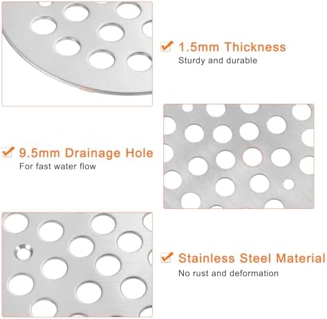 Snug Fit Shower Drain Grate Covers Stainless Steel