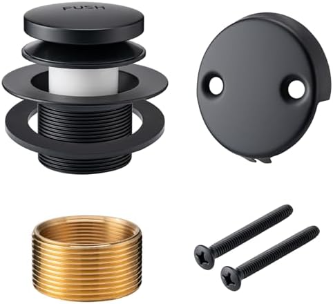 BOOMIBOO bathtub drain kit with two-hole overflow faceplate