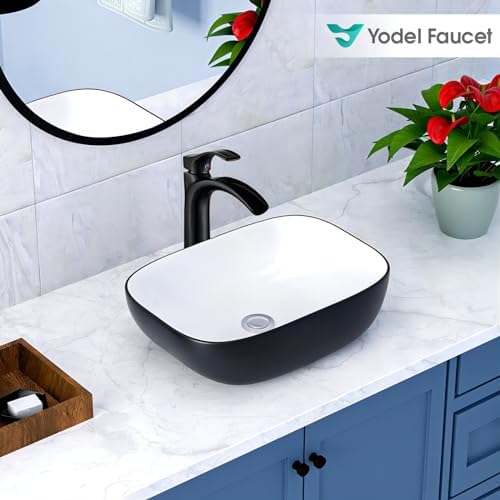 Matte Black Faucet with Flowing Water