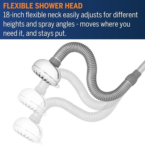Waterpik Adjustable 7-Mode Flexible Shower Head for All Heights