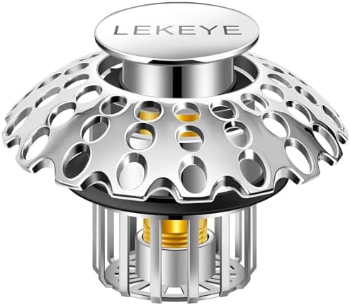 Lekeye 1-12 to 1-34 bathtub plug with shower drain hair catcher